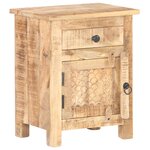 vidaXL Table de chevet 40x30x50 cm Bois de manguier brut