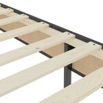 vidaXL Sommier à lattes de lit Gris foncé Tissu 100x200 cm