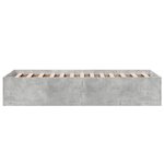 vidaXL Cadre de lit gris béton 75x190 cm bois d'ingénierie
