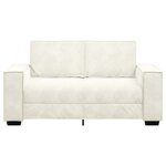 vidaXL Canapé à 2 places Crème 120 cm Velours