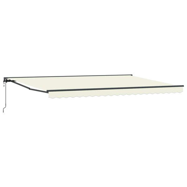 vidaXL Cadre d'auvent Crème 500 × 300 cm Polyester avec revêtement PU