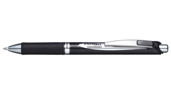 Stylo roller Liquid Gel EnerGel Document Pointe Fine Noir PENTEL