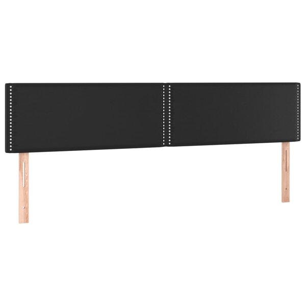 vidaXL Têtes de lit 2 Pièces Noir 100x5x78/88 cm Similicuir
