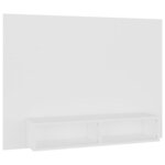 vidaXL Meuble TV mural Blanc 120x23 5x90 cm Bois d’ingénierie