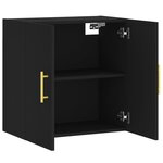 vidaXL Armoire murale noir 60x31x60 cm bois d'ingénierie