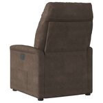 vidaXL Fauteuil inclinable marron tissu microfibre