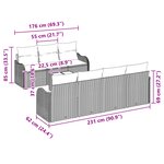 Ensemble de canapés de jardin 8 pièces avec coussins beige en poly rotin