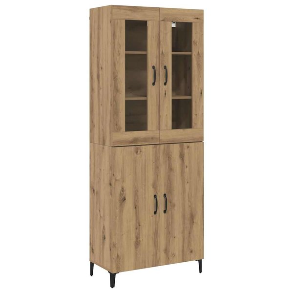 vidaXL Haut Armoire 2 Pièces chêne artisanal 69 5 x 34 x 180 cm