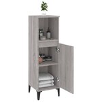 vidaXL Armoire salle de bain sonoma gris 30x30x100 cm