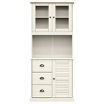 vidaXL Buffet haut VIGO blanc 78x40x175 cm bois massif de pin