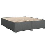 vidaXL Sommier à lattes de lit avec matelas Gris foncé 180x200cm Tissu