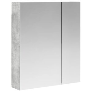 vidaXL Armoire Miroir de Salle de Bain Gris béton 60 x 14 5 x 70 cm