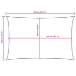 vidaXL Voile de parasol tissu oxford rectangulaire 4x7 m jaune