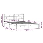 vidaXL Cadre de lit sans matelas blanc bois massif