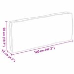 vidaXL Coussin de palette pour sièges/dossiers crème 120 x 50 x 12 cm  en tissu Oxford