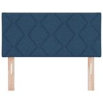 vidaXL Tête de lit avec des lumières à LED Réglable Bleu 100 cm tissu