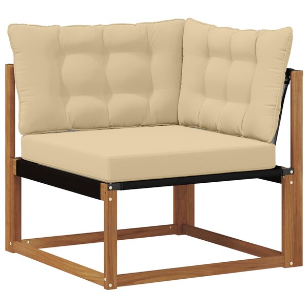 vidaXL Canapé d'angle extérieur Bois d'Acacia Massif Naturel