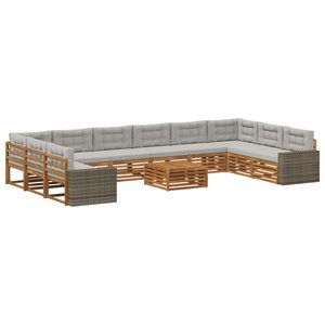 vidaXL Ensembles de canapés 11 pc Bois d'Acacia Massif