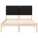 vidaXL Cadre de lit avec tête de lit rembourrée Noir 120 x 190 cm