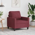 vidaXL Fauteuil Rouge bordeaux 60 cm Tissu