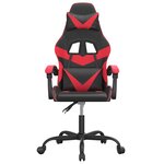 vidaXL Chaise de jeu Noir et rouge Similicuir