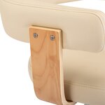 vidaXL Tabourets de bar lot de 2 crème bois courbé et similicuir