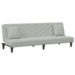 vidaXL Ensemble de canapés 2 Pièces avec coussins gris clair velours