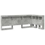 vidaXL Tête de lit de rangement Gris béton 100 cm Bois d'ingénierie