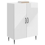 vidaXL Buffet Blanc brillant 66 x 34 5 x 89 5 cm Bois d'ingénierie