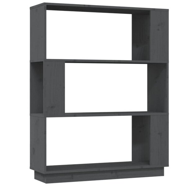 vidaXL Bibliothèque/Séparateur de pièce Gris 80x25x101 cm Pin massif