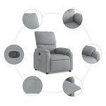 vidaXL Fauteuil inclinable en tissu gris clair