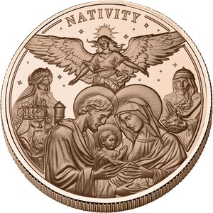 Pièce de monnaie en Cuivre 500 Francs g 155.5 (5 oz) Millésime 2025 NATIVITY (PRÉCOMMANDE)