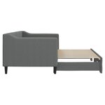 vidaXL Lit de jour avec lit gigogne gris foncé 80x200 cm tissu