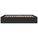 vidaXL Cadre de lit noir 150x200 cm bois d'ingénierie