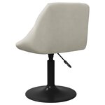 vidaXL Chaises pivotantes à manger lot de 4 crème velours
