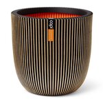 Capi Jardinière Groove 35x34 cm noir et doré