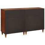vidaXL Ensemble de Meubles de Rangement 2 Pièces Marron 60 x 33.5 x 75 cm