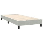 vidaXL Sommier à lattes de lit et matelas et LED gris clair 90x220 cm velours