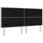 vidaXL Tête de lit LED avec tête de lit Gris clair 200 cm Polyester