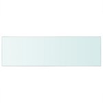 vidaXL Panneaux d'étagère 2 Pièces Verre Transparent 80 x 25 cm