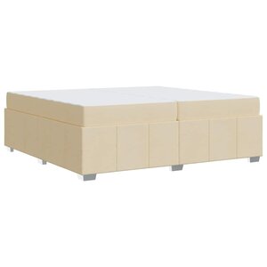 vidaXL Cadre de lit avec matelas Crème 200 x 200 cm tissu