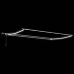 vidaXL Cadre de store manuel avec LEDs Blanc 4 5 × 3 5 m Aluminium