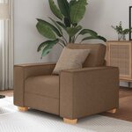vidaXL Canapé Fauteuil Marron 60 cm Tissu