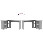 vidaXL Bureau Sonoma gris 142 x 102 x 73 cm Bois d'ingénierie
