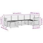 vidaXL Ensemble de canapés d'extérieur 6 pc Naturel Polyester
