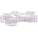 vidaXL Ensemble de canapés d'extérieur 6 pc Gris Naturel et Clair
