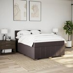 vidaXL Sommier à lattes de lit avec matelas Marron foncé 160x200 cm