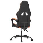 vidaXL Chaise de jeu Noir et orange Similicuir