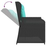 vidaXL Banc de jardin Noir polyrotin
