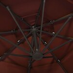 vidaXL Parasol de jardin à 4 niveaux avec mât en aluminium terre cuite